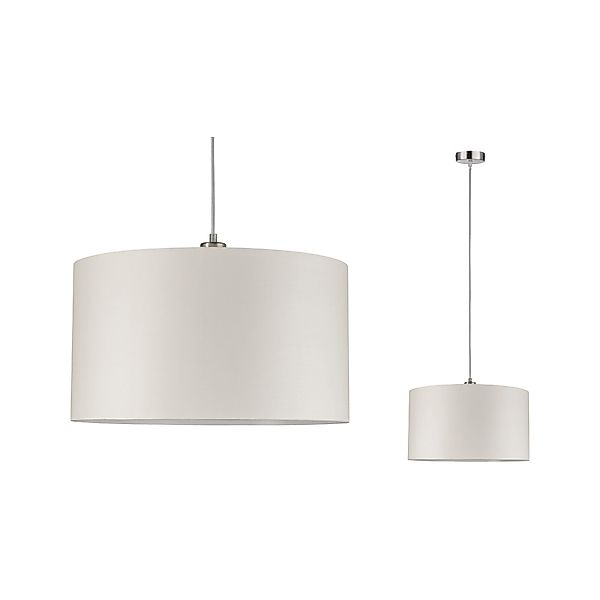Paulmann "Pendelleuchte Tessa E27 max. 60W Creme/Eisen gebürstet dimmbar" günstig online kaufen