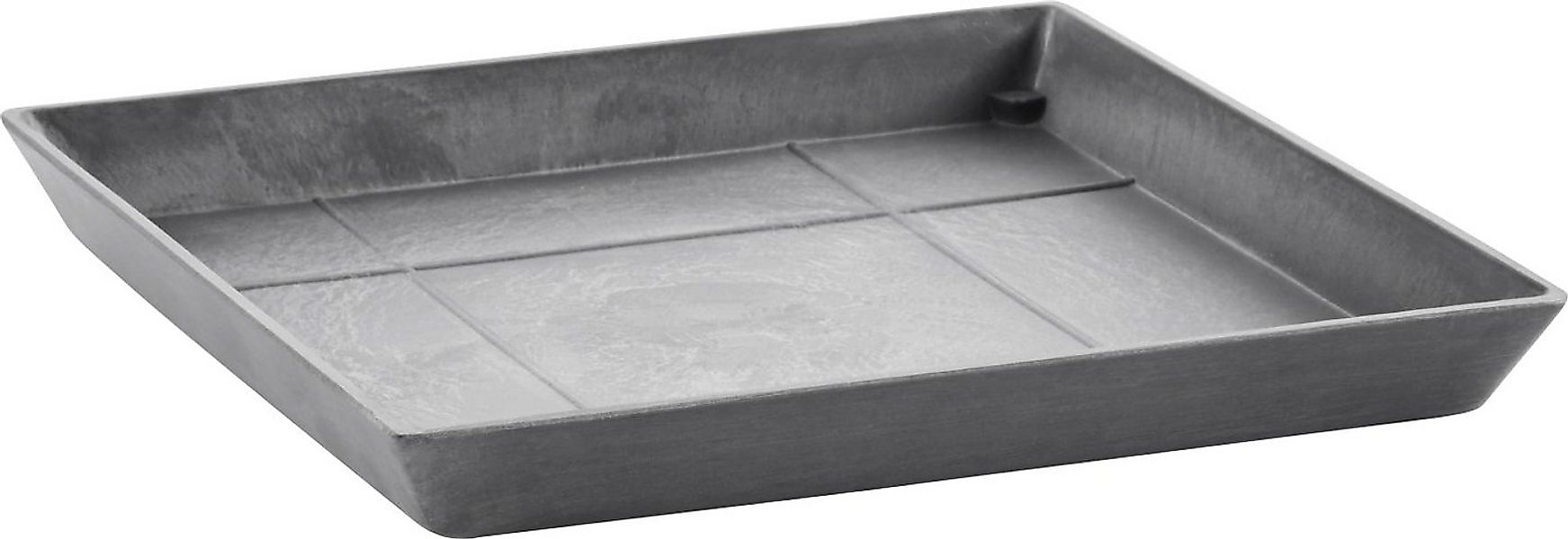 ECOPOTS Blumentopfuntersetzer SQUARE SAUCER Grey, BxTxH: 35,5x35,5x3,5 cm günstig online kaufen