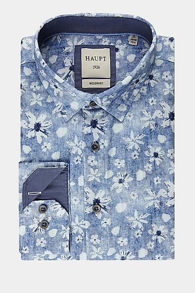 Haupt Langarmhemd Modern Fit Langarm Baumwoll-Leinen Herrenhemd Floral Ligh günstig online kaufen