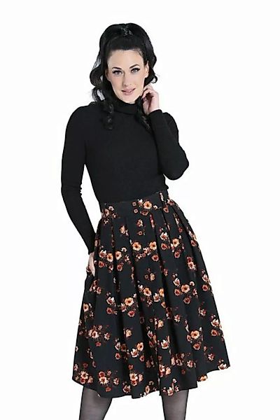 Hell Bunny A-Linien-Rock Orla Vintage Skirt Retro Bundfalten Floral Print günstig online kaufen