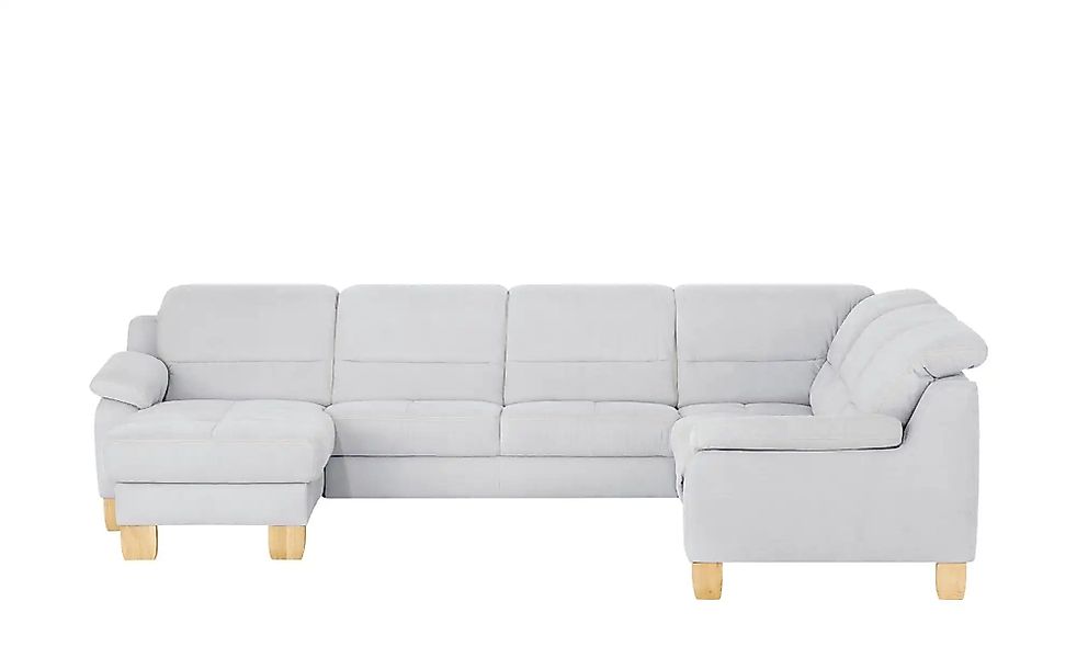 meinSofa Wohnlandschaft aus Mikrofaser Hanna ¦ grau ¦ Maße (cm): B: 322 H: günstig online kaufen