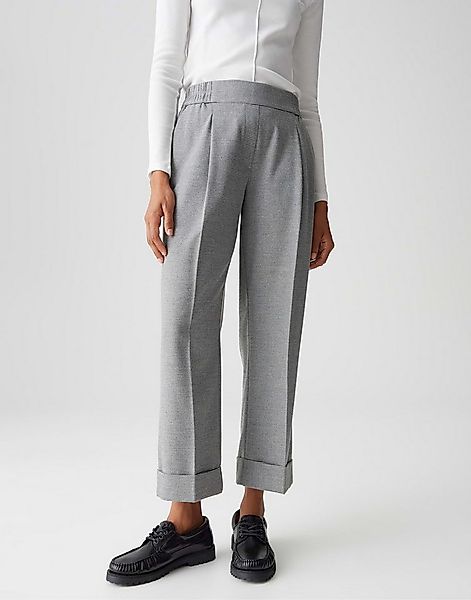 OPUS Schlupfhose MAIKITO mit feinem Pepitamuster gerader Beinverlauf, weich günstig online kaufen