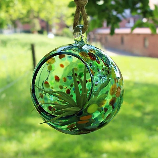 Dekovase Esfera Confetti | Blumenvase Zum Aufhängen Aus Recycling Glas günstig online kaufen
