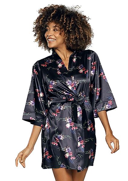 DKaren Morgenmantel Damen Morgenmantel Kurz Satin günstig online kaufen
