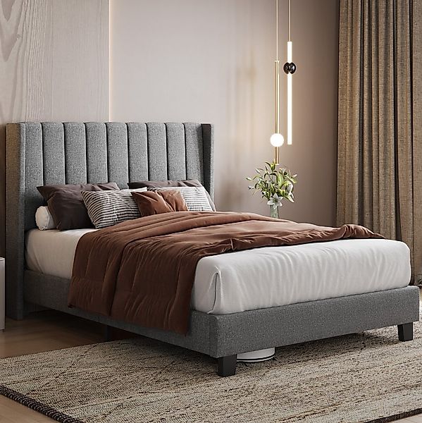 Yaheetech Polsterbett 140/160 x 200 cm, Doppelbett Familienbett Bettgestell günstig online kaufen