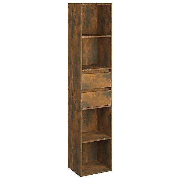 furnicato Bücherregal Räuchereiche 36x30x171 cm Holzwerkstoff, günstig online kaufen