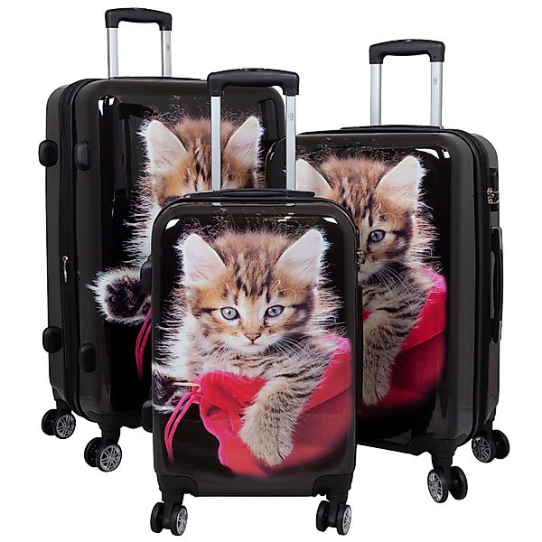 Trendyshop365 Hartschalen-Trolley Katze, Reisekoffer bunt mit günstig online kaufen