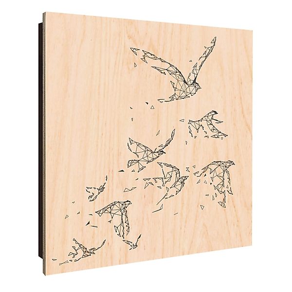 Banjado Schlüsselkasten Holz 30x30cm Schwarz Scharnier Rechts 50 Haken Desi günstig online kaufen