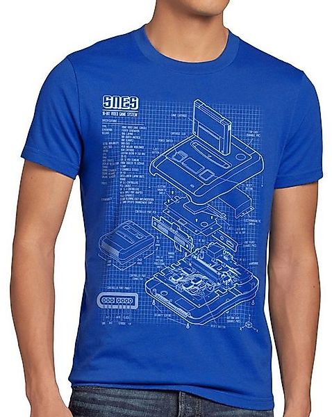 style3 T-Shirt SNES Blaupause 16-Bit Videospiel 16-Bit videospiel super nin günstig online kaufen