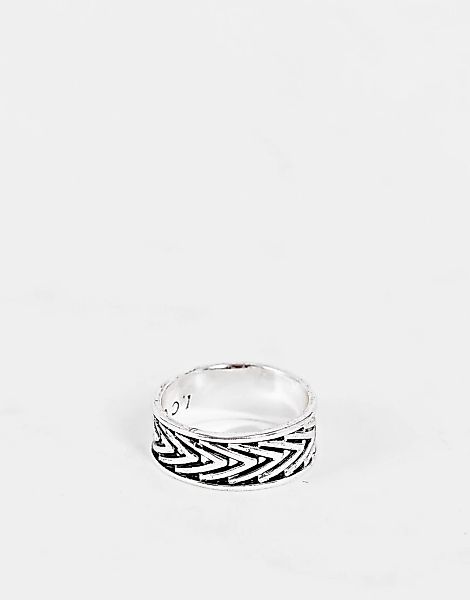 Icon Brand – Silberfarbener Ring mit Pfeildesign günstig online kaufen