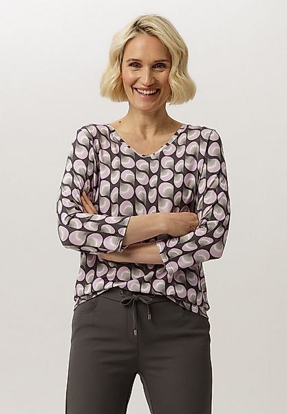 FRANK WALDER 3/4-Arm-Shirt mit gerundetem V-Ausschnitt günstig online kaufen