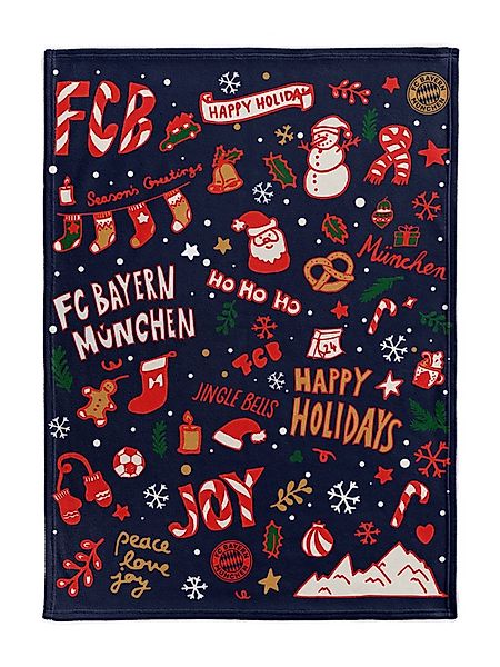 Wohndecke FC Bayern München I Kuscheldecke I Sofadecke Winter 150x200 cm I günstig online kaufen
