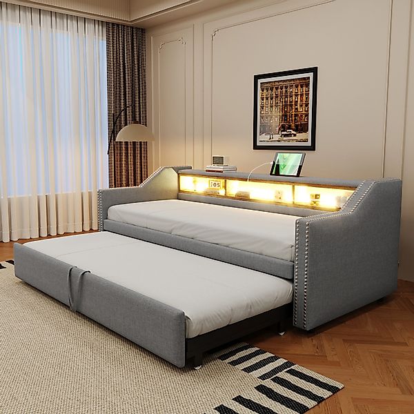 Flieks Daybett, Ausziehbares Polsterbett 90/180x190cm mit günstig online kaufen