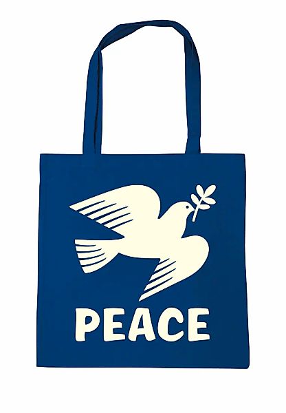 LOGOSHIRT Henkeltasche "Baumwolltasche Peace Friedenstaube" mit Peace-Motiv günstig online kaufen