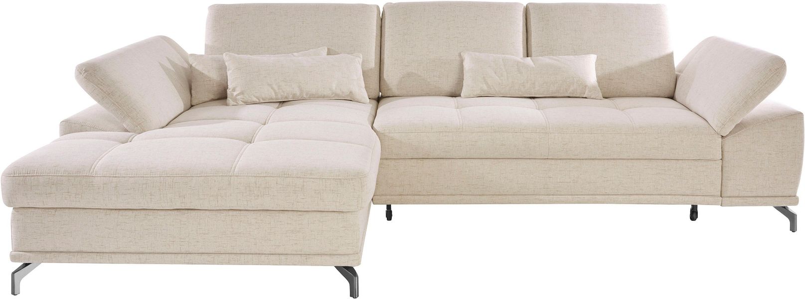 PLACES OF STYLE Ecksofa "Costello L-Form, B: 301 cm mit Sitztiefen-, Armtei günstig online kaufen
