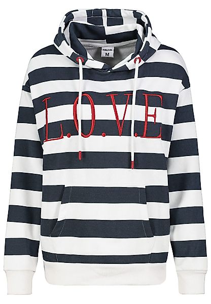 SUBLEVEL Hoodie Liebevoll bestickter Streifenlook mit günstig online kaufen