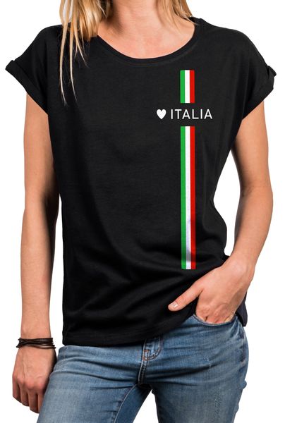 MAKAYA Print-Shirt Damen Italienische Mode Italia günstig online kaufen