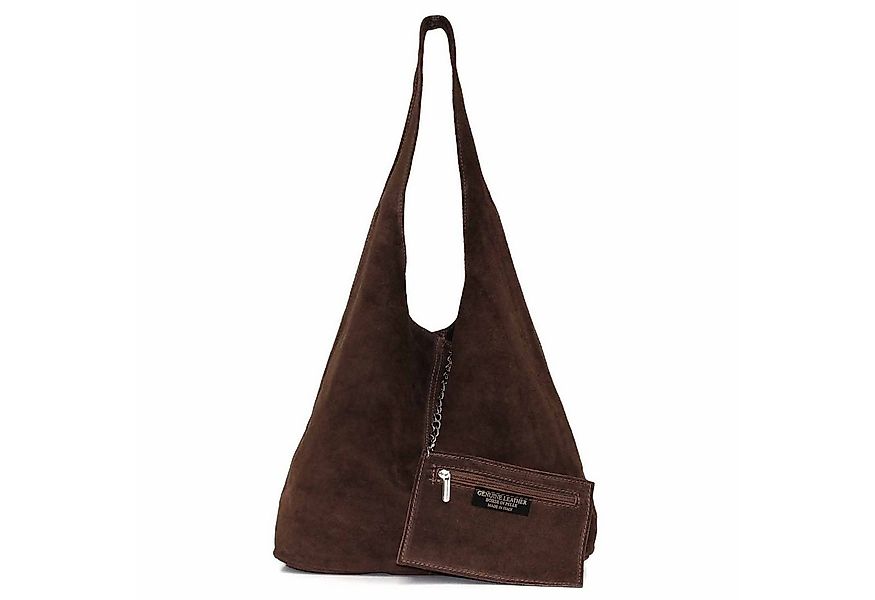 ITALYSHOP24 Schultertasche Made in Italy Damen Leder Wildleder Tasche Umhän günstig online kaufen