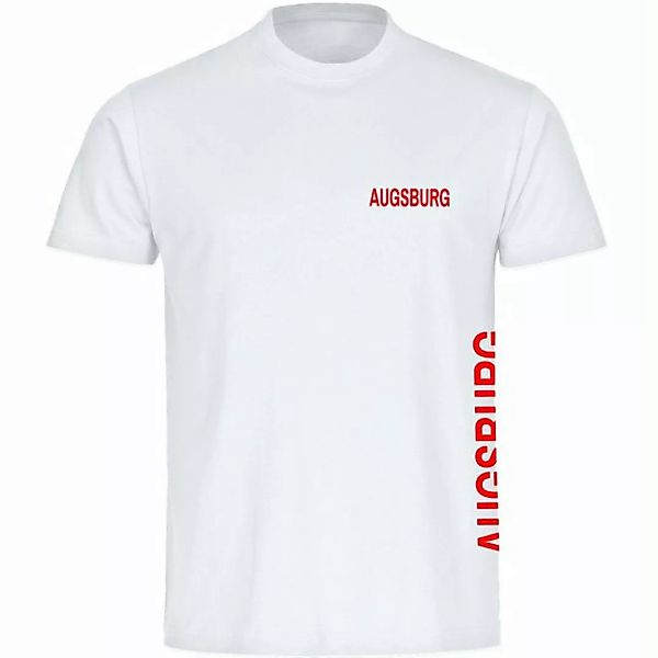 multifanshop T-Shirt Herren Augsburg - Brust & Seite - Männer günstig online kaufen