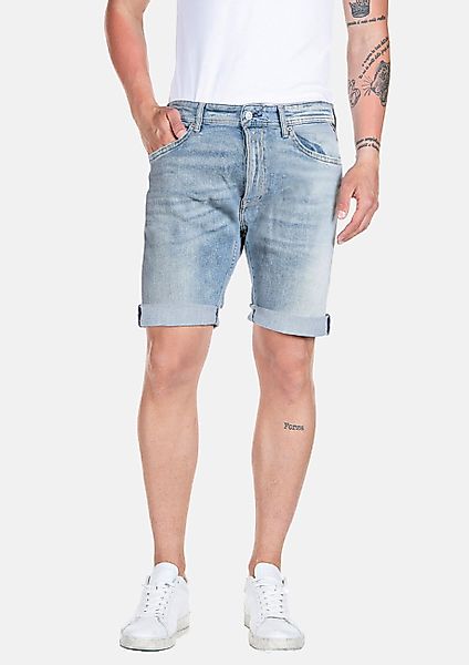 Replay Herren Short RBJ901 - Regular Fit - Blau - Light Blue Denim günstig online kaufen