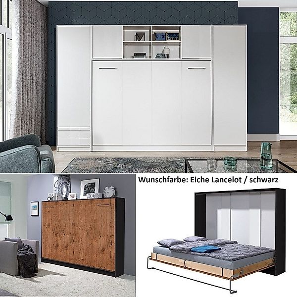 QMM TraumMöbel Schrankbett Wandbett HB 140x200 günstig online kaufen