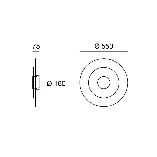 LED-Wandleuchte Joint_W, rund, Ø 55 cm, weiß, Metall günstig online kaufen