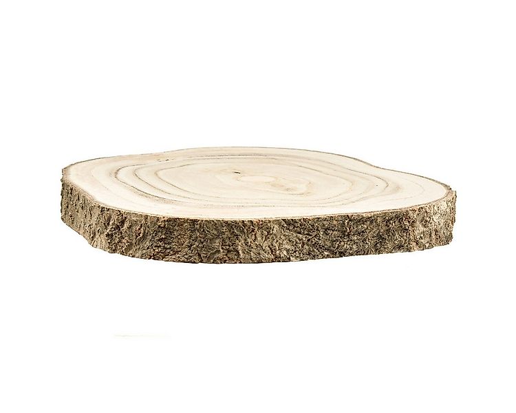 Trockenblume Baumscheibe Paulownia Ø20-25cm Natur Deko Holzscheibe, Viana, günstig online kaufen