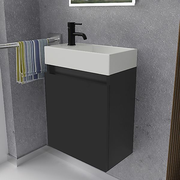 Alpenberger Badmöbel-Set Gäste WC Waschbecken mit günstig online kaufen