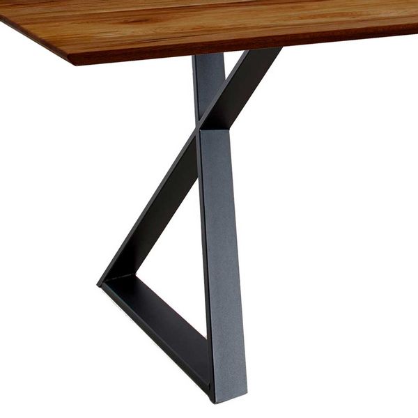 Essenstisch aus Zerreiche Massivholz braun geölt Schweizer Kante günstig online kaufen