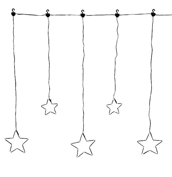 Meinposten LED-Lichtervorhang Lichterkette Weihnachten Stern LED Timer Bele günstig online kaufen