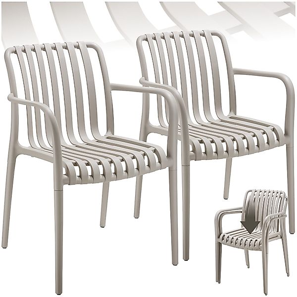 tectake Gartenstuhl Gartenstühle (Set, 2 St), günstig online kaufen