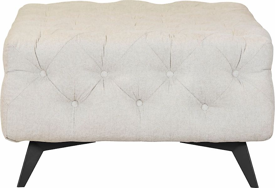 Home affaire Polsterhocker "Amaury" Chesterfield-Optik, Breite 80cm, Fußfar günstig online kaufen