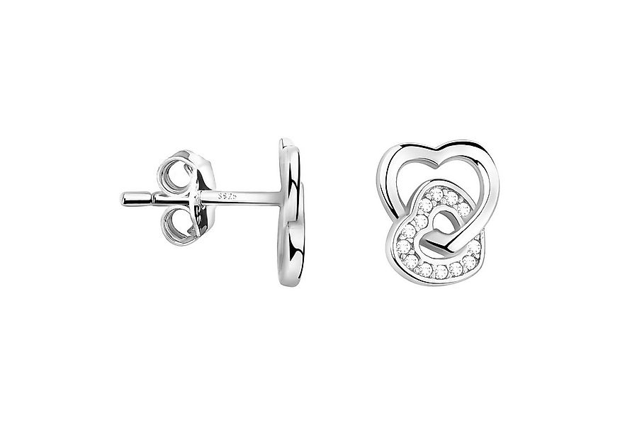 Sofia Milani Paar Ohrstecker Doppelt Herz, 925 Silber Damen Schmuck - E2200 günstig online kaufen