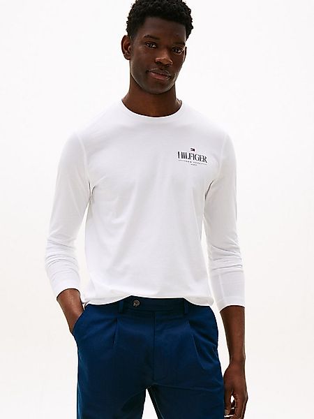 Tommy Hilfiger Longsleeve HILFIGER STACK LS TEE Kontrastfarbener Print auf günstig online kaufen