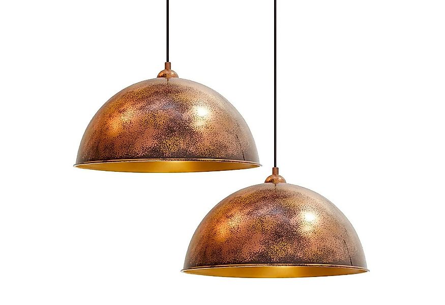 Bamyum Pendelleuchte Hängelampe Kupferfarbe, E27, Handgemalt Vintage Indust günstig online kaufen