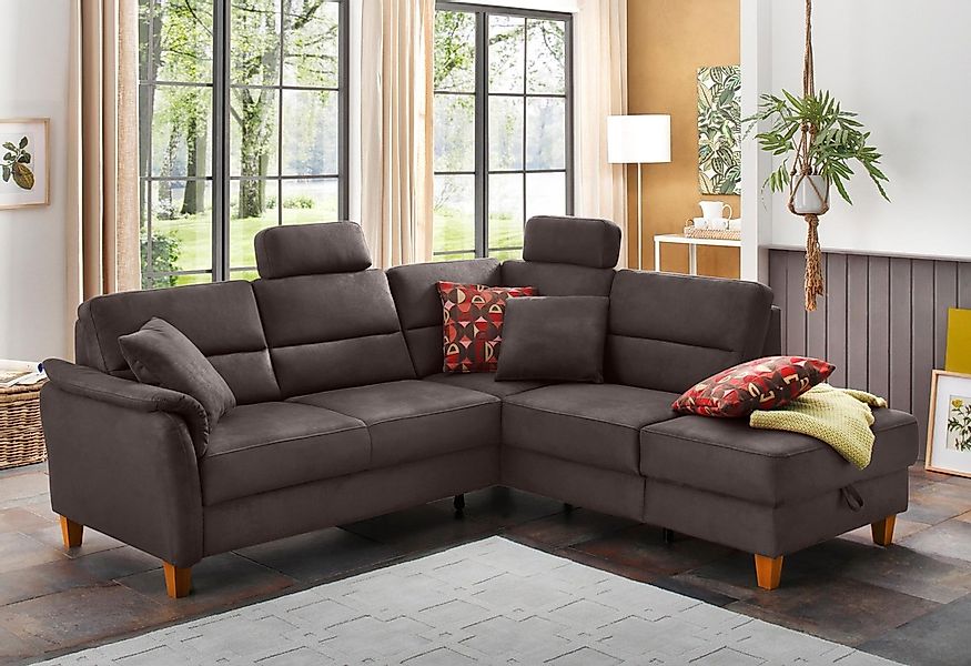 Home affaire Ecksofa "Palmera L-Form, B: 236 cm" optional Bettfunktion & Be günstig online kaufen