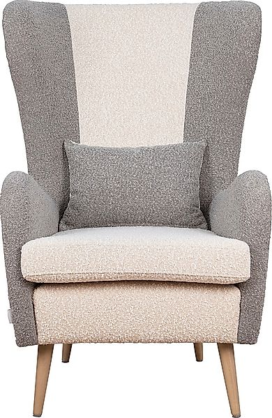 Home affaire Sessel »Salla Bezug Bouclé oder Struktur fein, Ohrensessel« wa günstig online kaufen