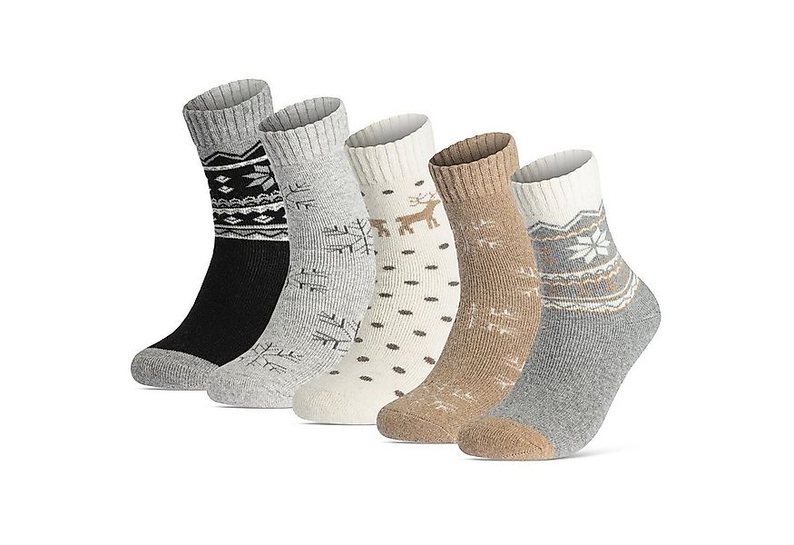 sockenkauf24 Thermosocken 5 Paar Damen THERMO Socken mit Wolle Innenfrottee günstig online kaufen