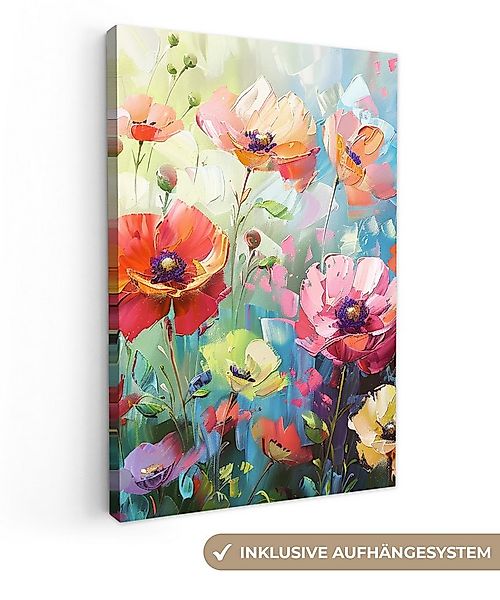 OneMillionCanvasses® Leinwandbild Blumen - Bunt - Aquarelle - Natur - Somme günstig online kaufen