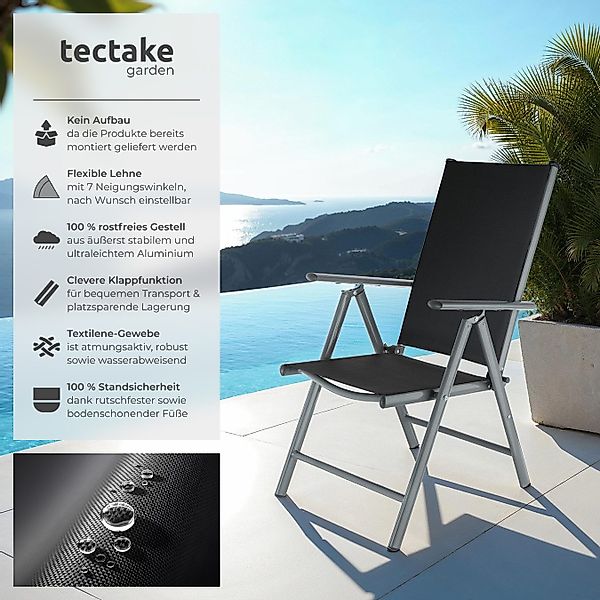 tectake Gartenstuhl Marilena (Set, 4 St), günstig online kaufen
