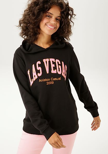 Aniston CASUAL Sweatshirt mit aufgestickter "LAS günstig online kaufen