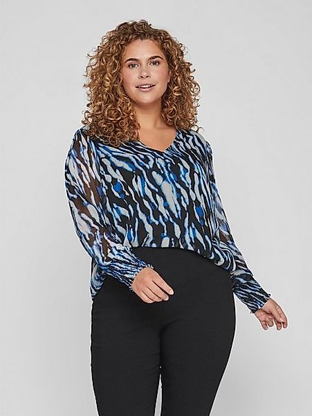 Vila Blusenshirt Chiffon Business Oberteil Übergröße VIFALIA VIFALIA V-NECK günstig online kaufen