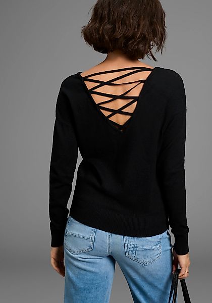 Laura Scott Strickpullover, mit Rückenschnürung - NEUE KOLLEKTION günstig online kaufen
