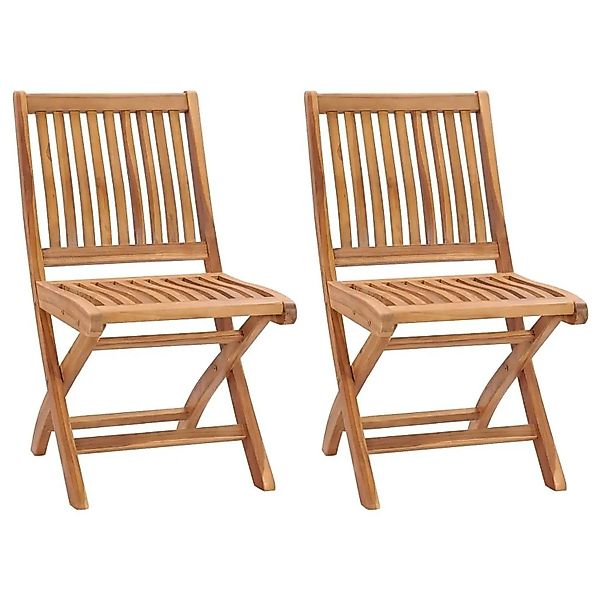 vidaXL Klappbare Gartenstühle 2 Stk Massivholz Teak 315105 günstig online kaufen