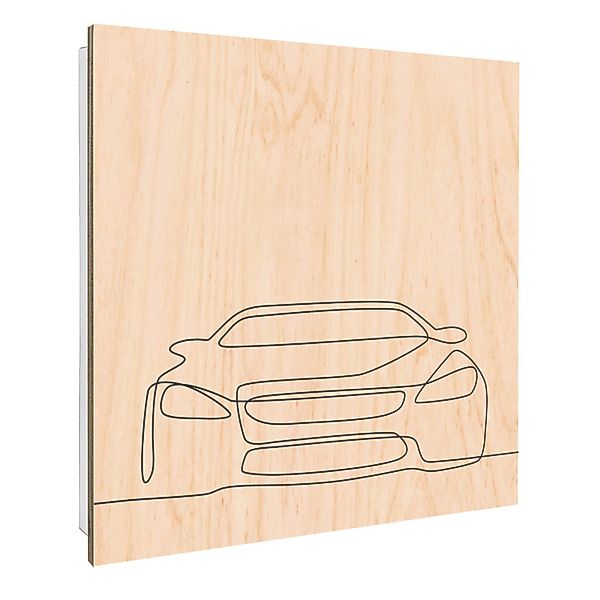 Banjado Großer Schlüsselbox Holz 30x30cm Weiß Scharnier Rechts 50 Haken Sch günstig online kaufen