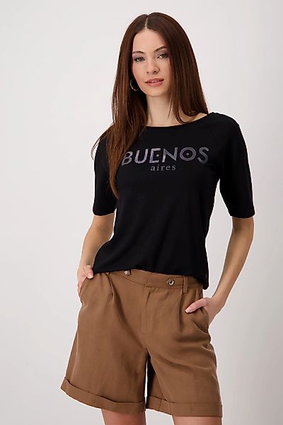 Monari Rundhalsshirt, mit Folienglanzdruck günstig online kaufen