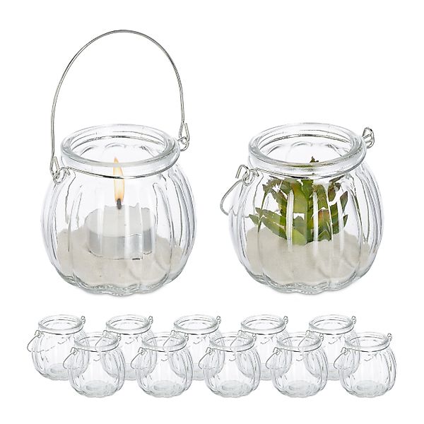 relaxdays Windlicht Glas 12er Set günstig online kaufen