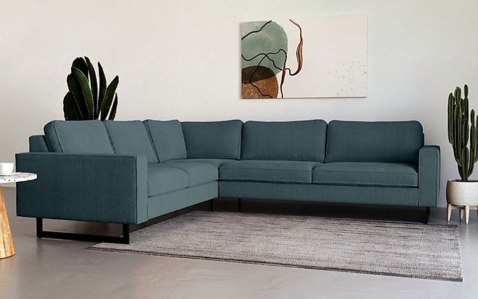 Places of Style Ecksofa »Pinto, XXL, 250/290 cm, langer Schenkel, Ottomane« günstig online kaufen