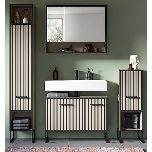 Inn.Furn Badmöbel Set 4-teilig in Sand 170 x 192 cm Scana günstig online kaufen