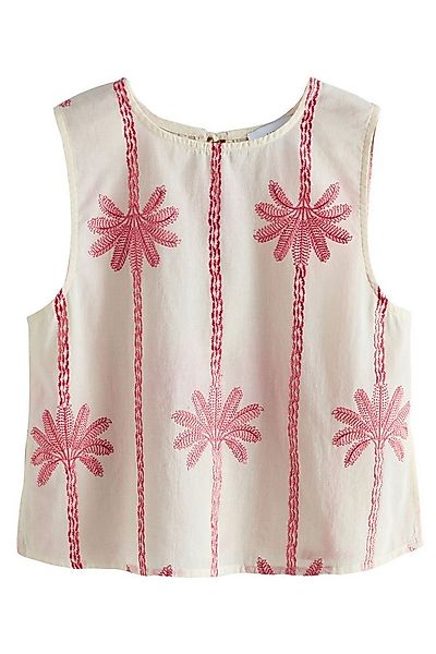 Next Blusentop Oberteil mit Palmen-Stickereien (1-tlg) günstig online kaufen